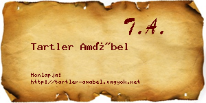 Tartler Amábel névjegykártya
